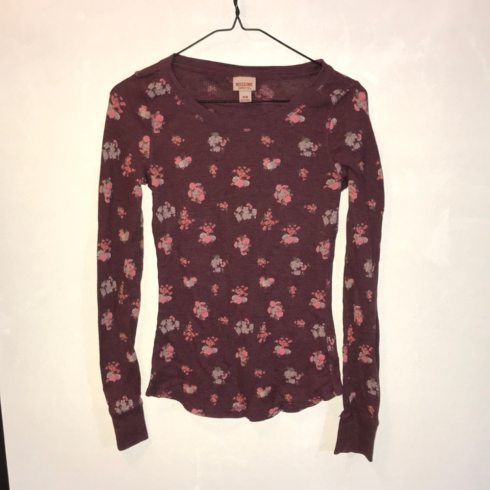 Mossimo supply co flower print long sleeve shirt
